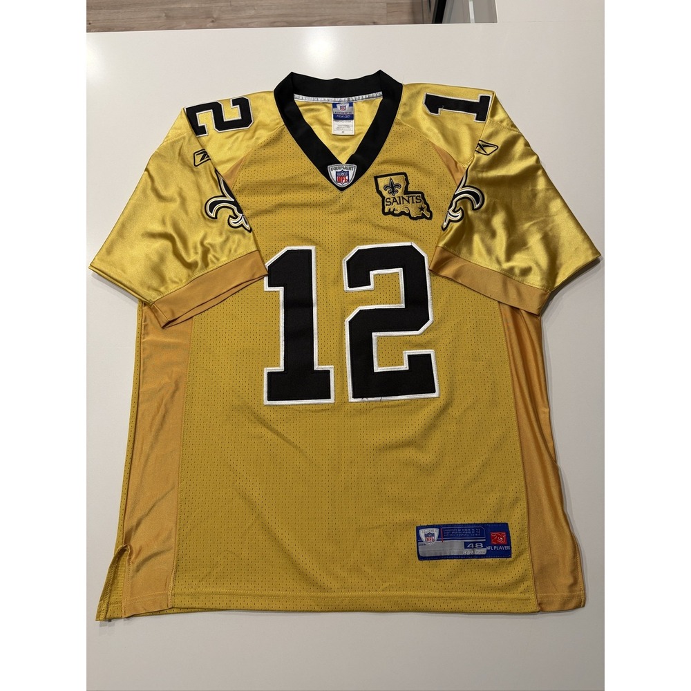 Reebok New Orleans Saints Marques Colston Jersey Men's Size 48 Gold NFL
